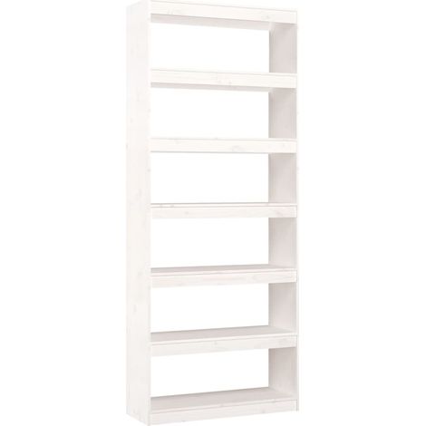 Estantería/divisor espacios madera pino blanco 80x30x199,5 cm vidaXL (1/5)