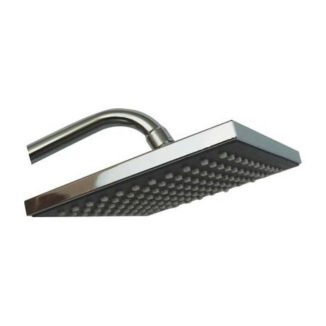 SOFFIONE DOCCIA + SNODO QUADRO ABS CROMATO 1/2F MM 200X200