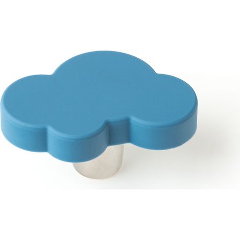 Bouton de meuble  Style décoratif  Fabriqué en PVC - Zamak  Finition bleue  Mesures 463123mm  Système de fixation vissé  Comprend des vis M4  1 unité - talla