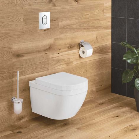 Grohe – Cuvette WC suspendue sans bride – Blanc alpin – Abattant softclose Duroplast – Chasse 3/5 l – Fixations invisibles incluses