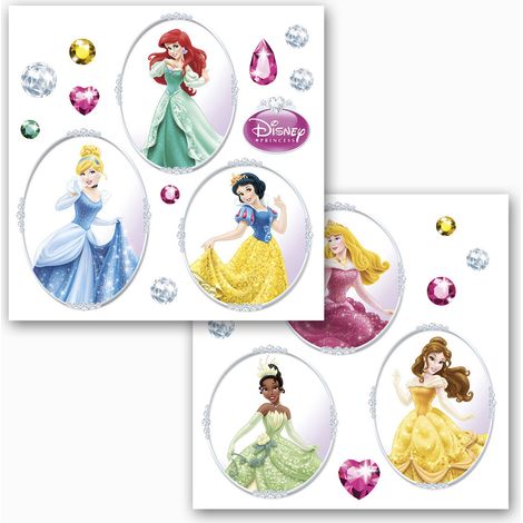 Komar Fenstersticker - Disney Window Princess - 31 x 31 cm - Fensteraufkleber - für Kinderzimmer (1/3)