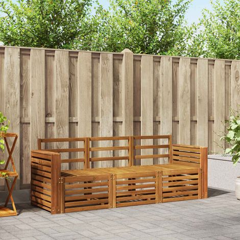 vidaXL Sofagarnituren 3 pcs Natur Massivholz Akazie (1/5)