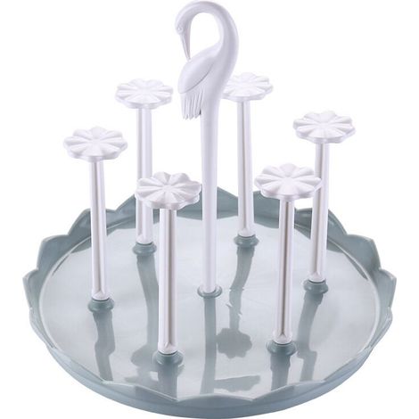 Porte-tasses, égouttoir pour verres et bouteilles de sport, porte-tasses antidérapant pour plan de travail de cuisine-AquaForge (1/5)