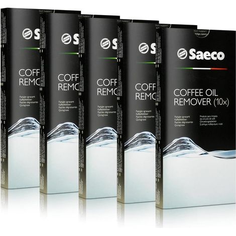 Lot de 5 boîtes de pastilles dégraissantes (x10) pour machine à café Espresso Saeco,
Philips - CA6704/99 (1/3)
