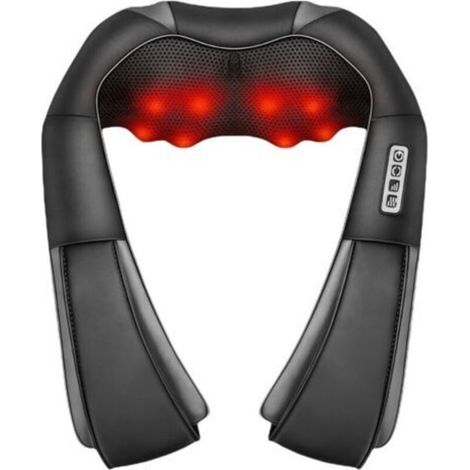 Appareil de massage pour le dos et la nuque, masseur thermique 3D pour la nuque, massage du dos pour soulager les douleurs musculaires, cuir PU, cadeau pour femmes et hommes (1/5)