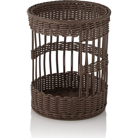 Corbeille à baguette Ø 31 cm H 39 cm brun foncé polypropylène WEAVER PRO - Was Germany (1/2)