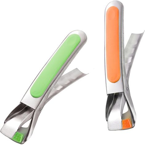 Lot de 2 pinces résistantes à la chaleur pour plats chauds, en acier inoxydable, pour bols de cuisine. (1/5)