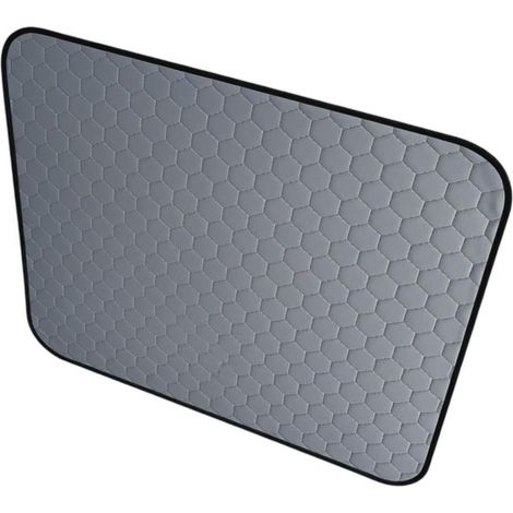 Grey bath mat 30 x 30 cm, quick-drying, absorbent, non-slip, soft (1/5)