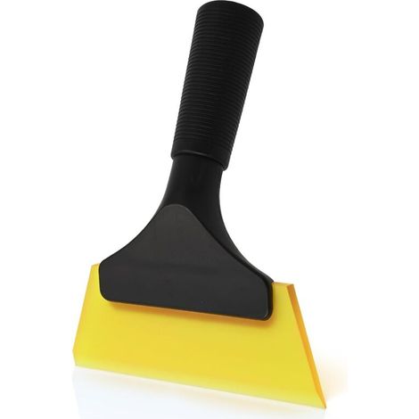 1pc Silicone Window Squeegee, Shower Squeegee, Small Squeegee for Car Window Cleaner, Bathroom, Kitchen, Car Windshield, Cleaning Tool, Yellow (1/5)