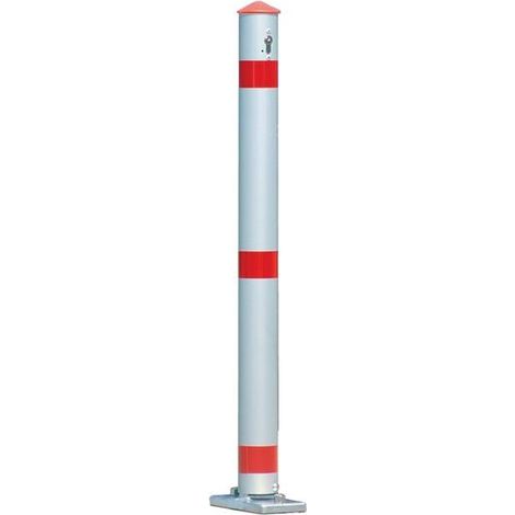 Potelet de blocage aluminium nature D. 75 mm basculant, à cheviller (1/2)