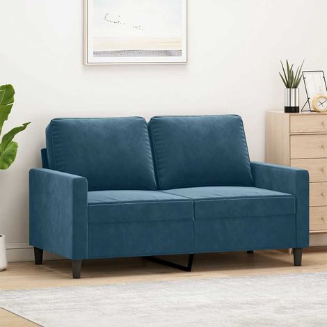 2-Sitzer-Sofa Blau 120 cm Samt