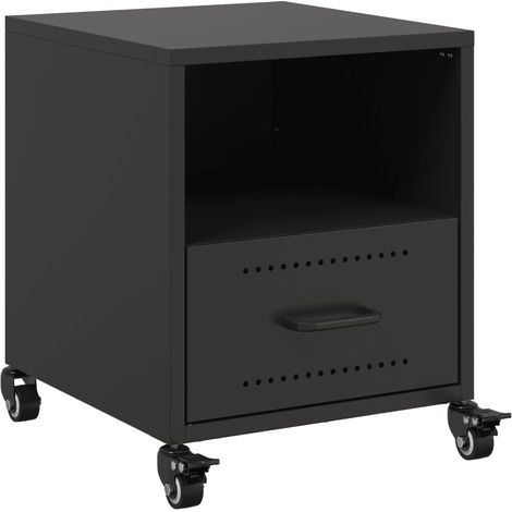 Maison Exclusive - Nachttisch Schwarz 36x39x43,5 cm Stahl