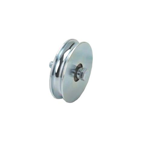 RUOTA CANCELLI GOLA TONDA CON 2 CUSCINETTI A SFERA ART.405  ø mm.140x32  portata Kg.550    COMBI