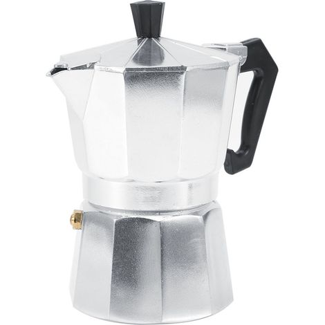Cafetière Italienne Moka Express en Aluminium, 3 Tasses (150ml), Machine à Café pour Gazinière, Maison & Bureau (1/5)
