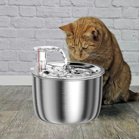 Fontaine à eau pour chat 2 L avec filtre en acier inoxydable 304, abreuvoir électrique intelligent à détection (1/5)
