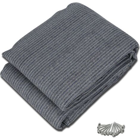 Randaco Vorzeltteppich 400x400 cm HDPE UV-stabil Wasserdurchlässig Atmungsaktiv für Zelt & Caravan & Picknick (1/5)