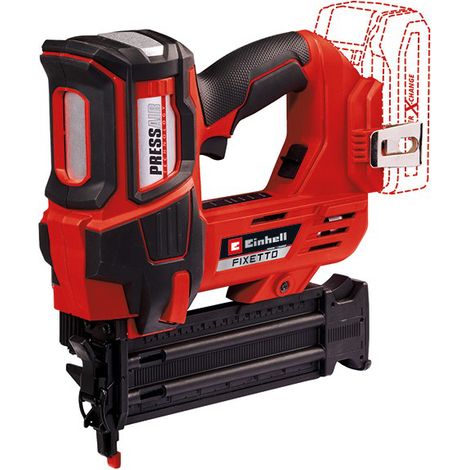 Einhell Professional Cloueuse sans fil FIXETTO 18/50 N Solo PXC (18V, 60 cps/min, Clous de 15 à 50mm - largeur 1,0mm) Livré sans batterie ni chargeur