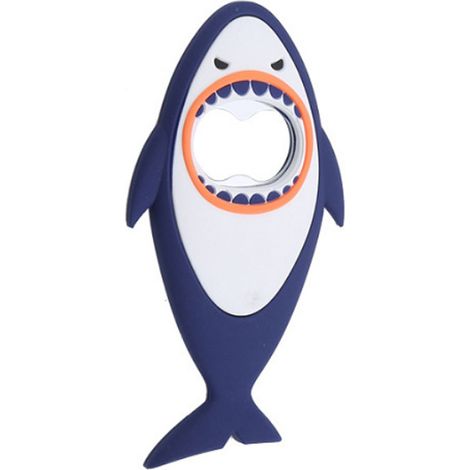 Ouvre-bouteilles - Forme Requin - Aimant Réfrigérateur - Acier Inoxydable et Gel de Silice - Pour Bière Boissons Gazéifiées - 1 Pièce (1/5)