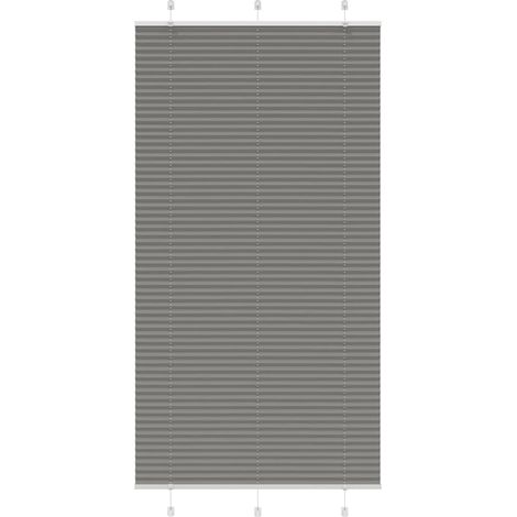 Plissee Anthrazit 105x200 cm Stoffbreite 104,4 cm Polyester