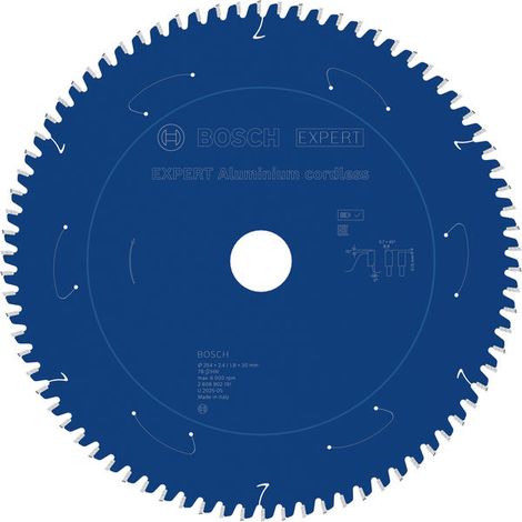 Bosch Aluminium cordless Circular Saw Blade 254 x 2.4/1.8 x 30 mm T78 2608902191 (1/4)