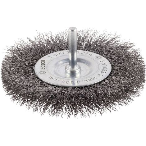 Spazzola circolare Bosch 100 mm setole acciaio 6 mm gambo