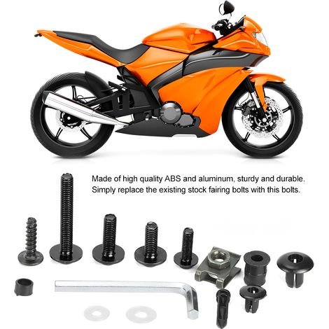 173-teiliger Motorradverkleidungsschraubensatz (schwarz) (1/5)