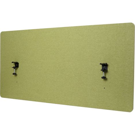 Biombo acústico de privacidad para mesa para oficina Tablón de anuncios de doble pared en tejido verde 60 x 120 cm 040006430 (1/5)