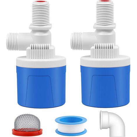 Vanne à flotteur d'entrée supérieure de 1/2 pouce, vanne à flotteur à 2 soupapes pour le contrôle du niveau d'eau (1/5)