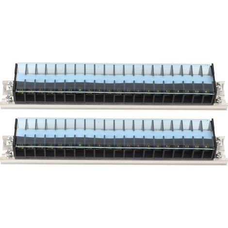 Bornier à barrière double rangée 15A 660V, conducteur en cuivre pour systèmes de distribution électrique T1520 (1/5)