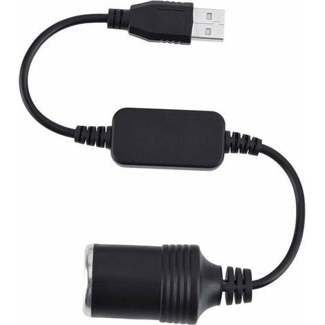 USB-A-Stecker auf 12-V-Zigarettenanzünderstecker-Adapter (1/5)