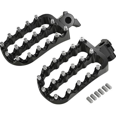 Reposapiés rebajado, caída de 20 mm, mayor comodidad, reposapiés negro. (1/2)