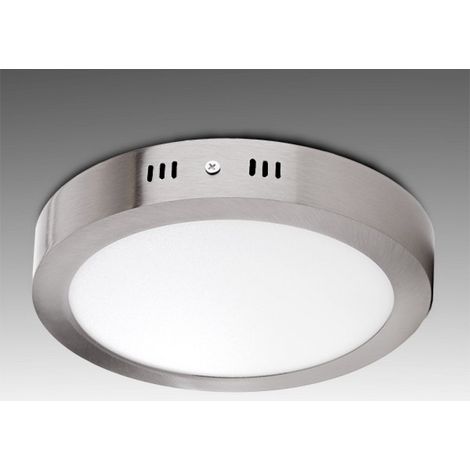 LED Deckenleuchte 18W 1800Lm 6000ºK Rund Satin Nickel 50.000H [GL-PL-SM18RN-CW]