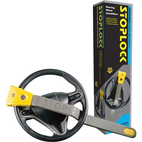 STOPLOCK STEERING WHEEL LOCK ORIGINAL UNIVERSAL HIGH SECURITY CAR VAN CROOK LOCK