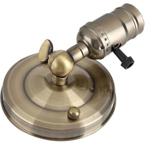 Support de Lampe E27 - Applique Murale avec Interrupteur - 220 V - Bronze - Pour Intérieur Salon Chambre Salle de Bain - 1 Pièce (1/4)