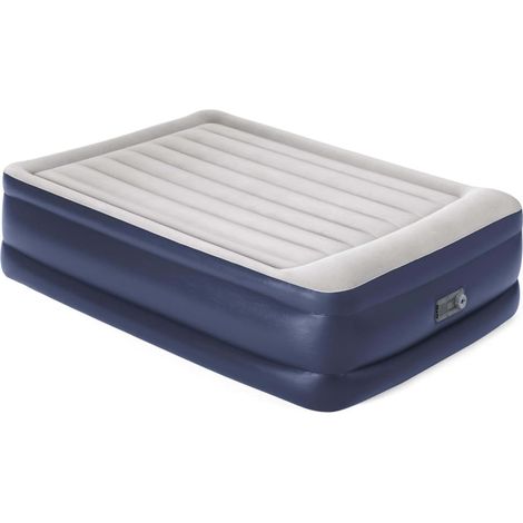 Cama Hinchable Doble Bestway 203x152x53 cm Inflador Integrado Gris (1/5)
