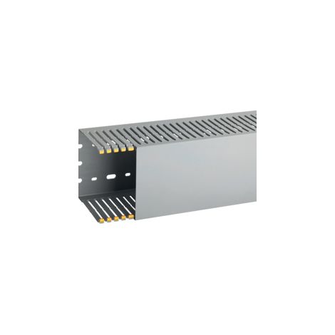 T1-EN 100x100 G Canalina con coestruso morbido modulo 10 feritoia 4, Grigio