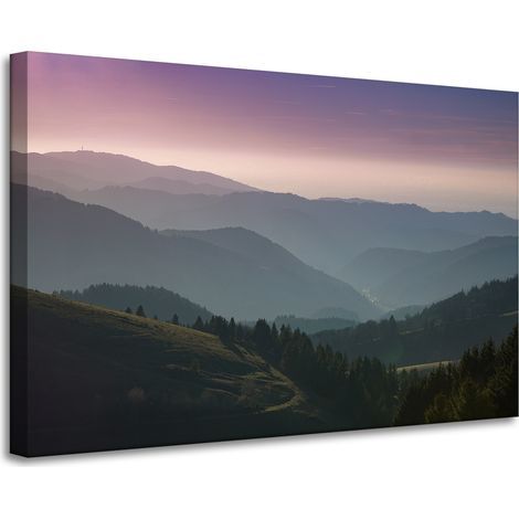 Leinwanddruck Naturstraße Bergblick 90x60