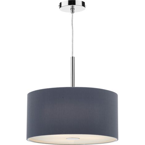 DAR ZARAGOZA - Suspension cylindrique 40 cm Gris, 3x E27 (1/5)