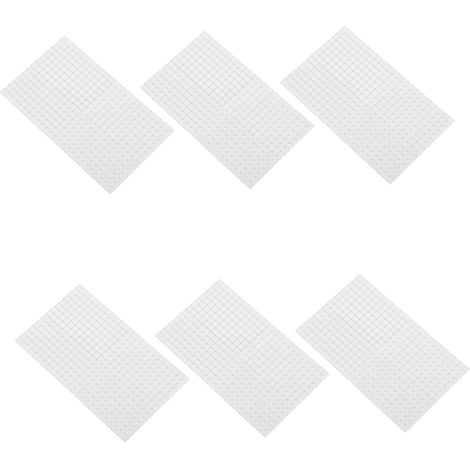 6 Feuilles Argenté Carreaux 5mm de Micro-miroir Autocollants (1/5)
