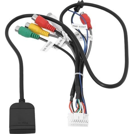 1 Pièce Câble Radio Stéréo de Voiture Android 20 Broches avec Adaptateur de Fente pour Carte SIM Faisceau de Câbles RCA Adapté à La Plupart des Appareils de Navigation Multimédia GPS (1/5)