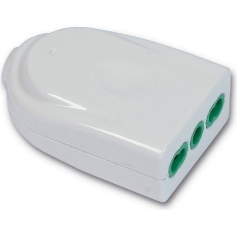 Fanton presa bipasso attacco 16A in plastica antiurto corrente elettrica IP20 (1/2)