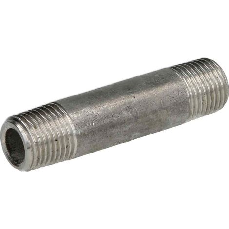 Mamelon fileté Inox à visser MM1/4 - Lg 100mm