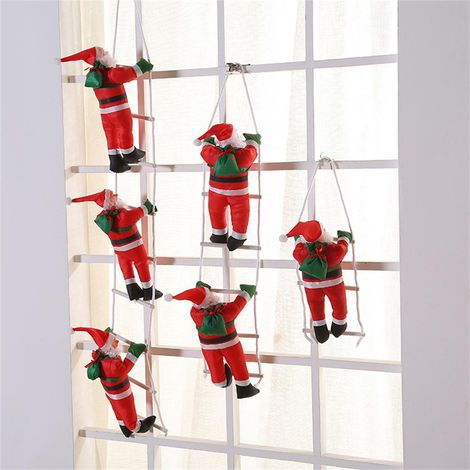 Weihnachtsanhänger Weihnachtsmann Treppensteigende Dekoration Weihnachtsbaumschmuck für drinnen und draußen (1/5)