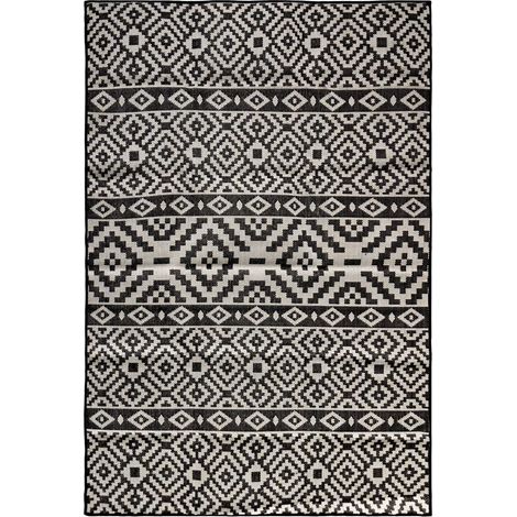 Maison Exclusive - Outdoor-Teppich Flachgewebe 140x200 cm Schwarz (1/5)