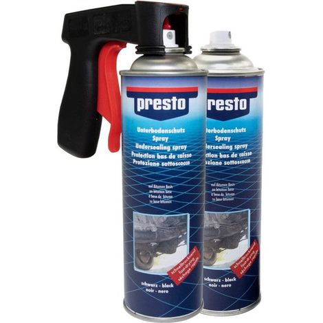 Protection bas de caisse - PRESTO - Presto - 500 ml - Bitume - Lot 2 bombes + pistolet (1/5)