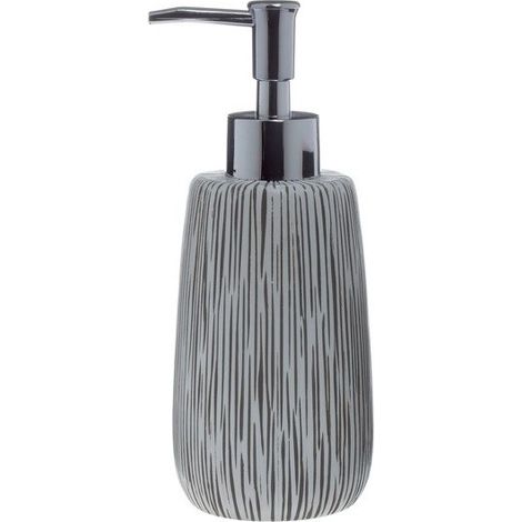 Distributeur de savon Polyrésine HOLLIS Gris & Blanc Spirella