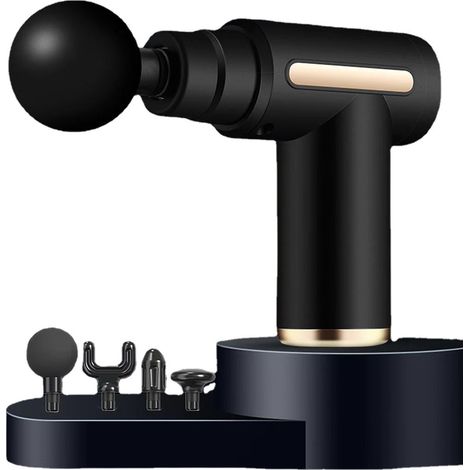 Pistolet de massage musculaire, masseur musculaire profond avec 6 vitesses et 4 têtes de massage-AquaForge