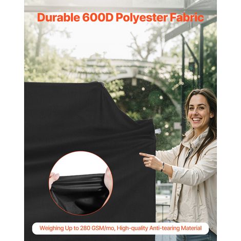Housse de barbecue 1229 mm, bâche de protection barbecue extérieur, imperméable, résistante aux intempéries polyester 600D robuste… (1/5)