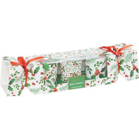 Duftkerzen mit weihnachtlichem Aufdruck, 3er-Set (1/5)