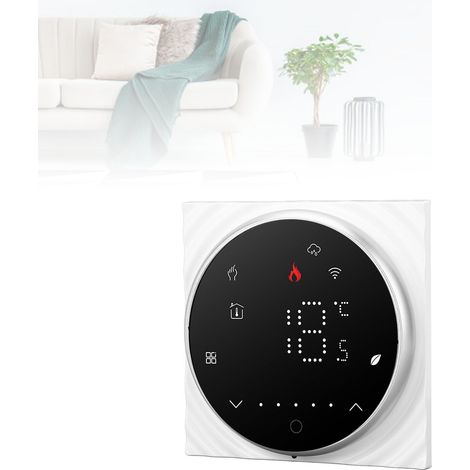 BHT-6001GCLW WIFI Quadratisches Einbau-Smart-Thermostat Modell 86, Smart-Thermostat für Smart Home, 5A Boiler-Thermostat, Smart-Thermostatventil für Fußbodenheizung, 95-240V-Controller, Weiß. (1/5)